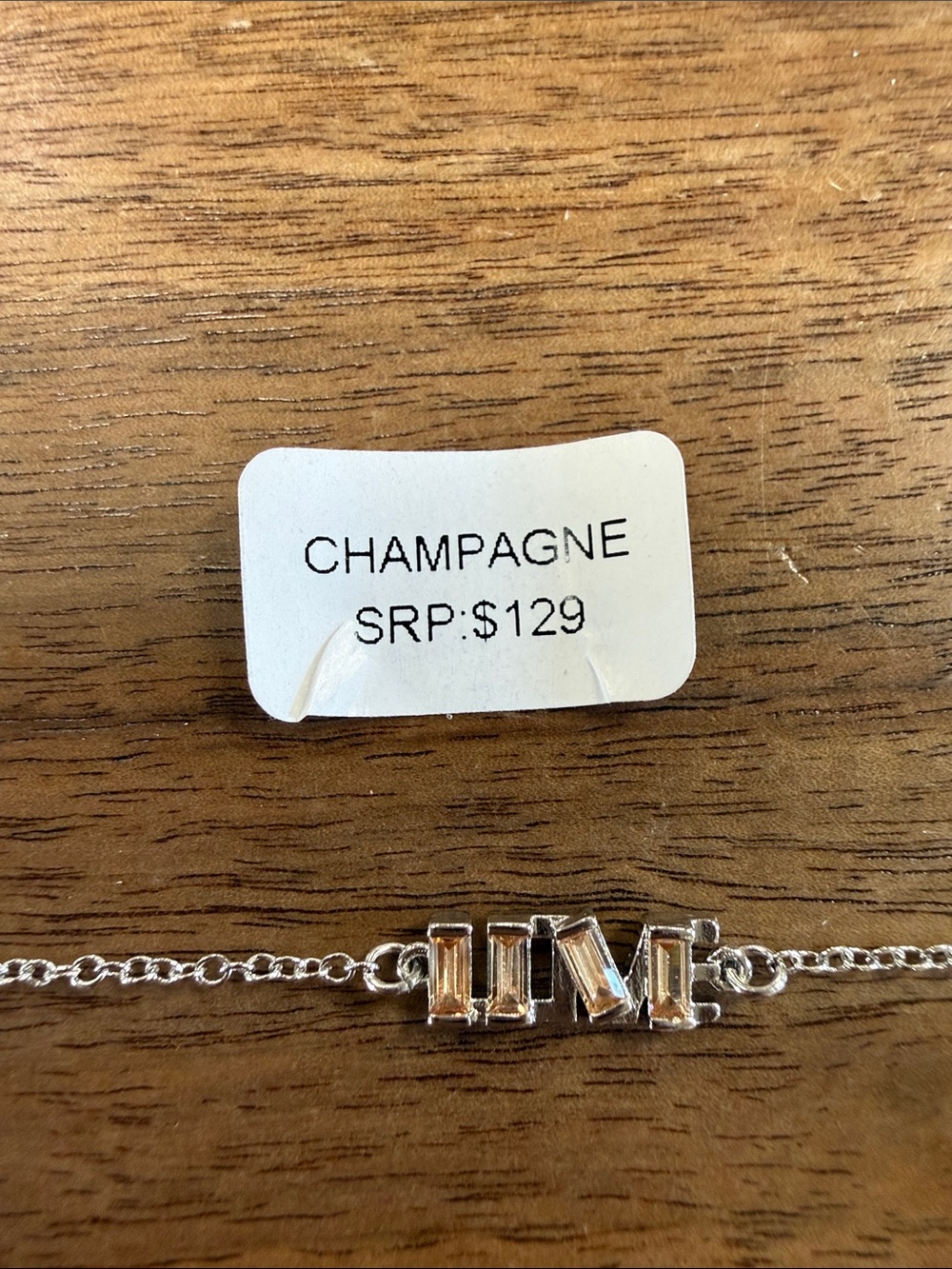 Sparkling Champagne Crystal LOVE Bracelet - Women Jewelry